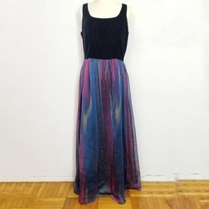 Lynn Lugo Black Velvet Long Dress 12